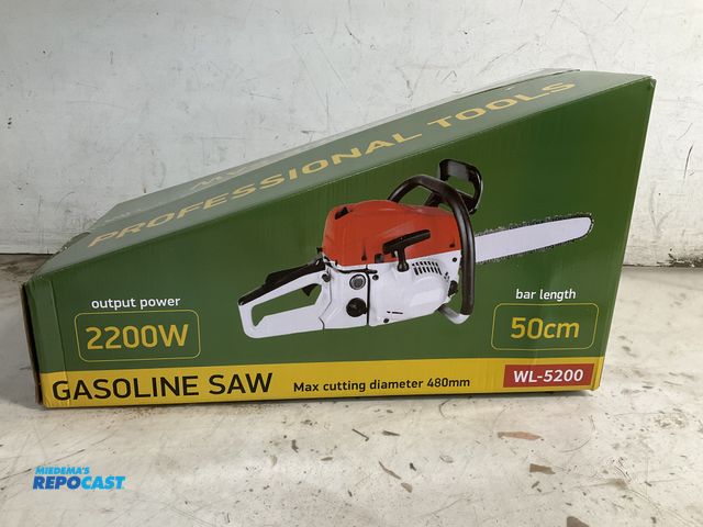 Lot 2-65728 - New Gas Powered Recoil Start (1) Brand new Professional Tools, Model WL-5200, 2-stroke Gas powered C...