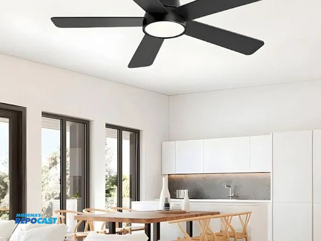 Lot 2-69721 - Floosdace 42” low profile ceiling fan with light dc reversible modern ceiling fan 5 blade