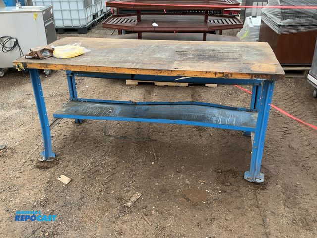 Lot 2-33832 - Work table with misc drawer. Approx. 35” x 72”.
