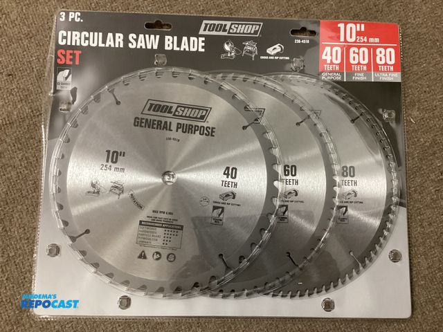 Lot 2-19218 - New 3 pack of 10” Carbide circular saw blades. One each of 40, 60, and 80 tooth blades. For general ...