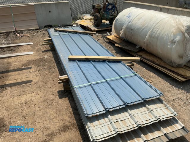 Lot 2-74123 - Bundle of agricultural metal (blue) measures 12’x3’2”