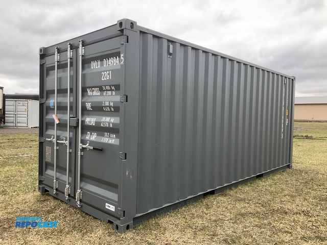 Lot 2-42912 - 2025 20’ Shipping / Storage Container, 8’ wide x 8’ 6” tall, swing doors on one end, wood deck, ring...