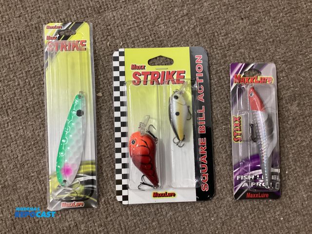 Lot 2-91255 - New packs of MaxxLure Maxx Strike lure baits. Square Bills and Spoon. 4 total lures.