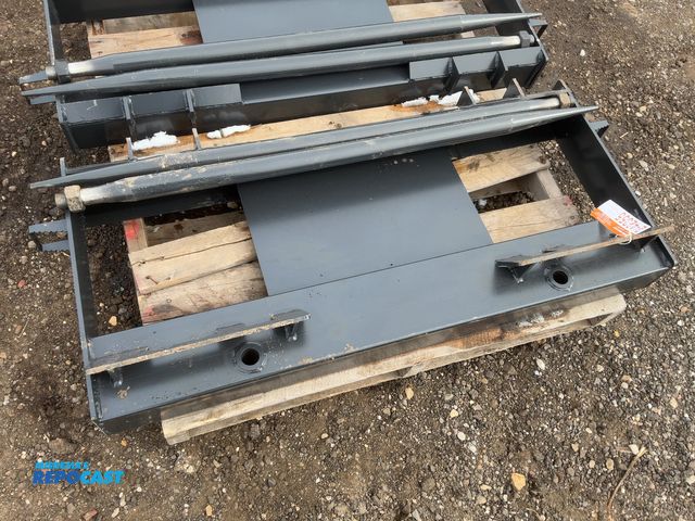 Lot 2-42355 - New JCT Bale Spear Skid Steer Attachment, Universal Quick Attach, Has Two Spears that Stick Out Appr...