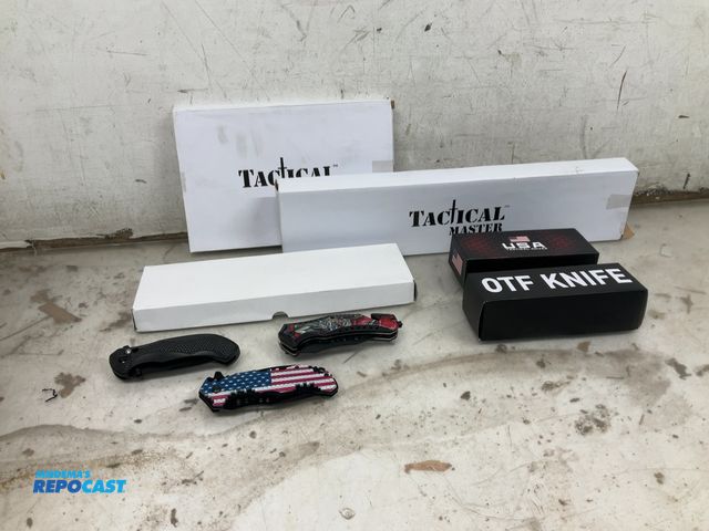 Lot 2-18127 - Lot includes: Machete, throwing axes, knives, &amp; dagger
