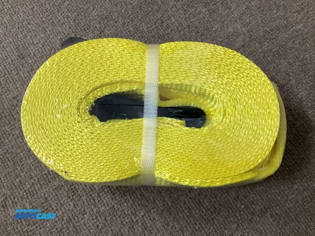 Lot 2-92857 - New 30 foot X 4” Heavy Duty Tow Strap. 20,000LB Breaking capacity, 6,666LB working capacity.