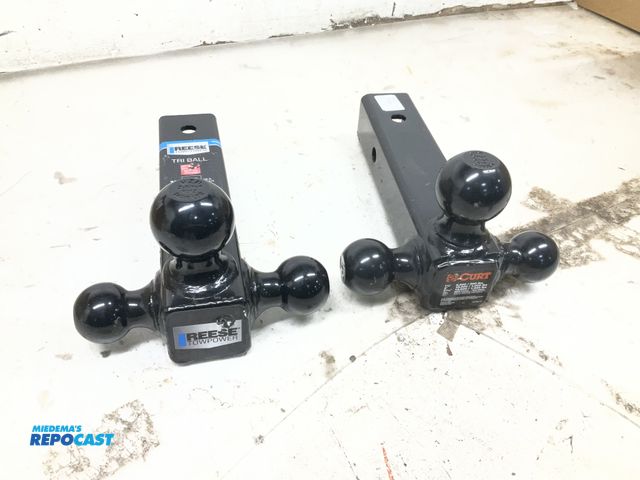 Lot 2-73547 - 2 New Tri-Ball 2-1/2” Hitch Receivers with 1-7/8”, 2”, and 2-5/16” Ball, Reese and Curt brands