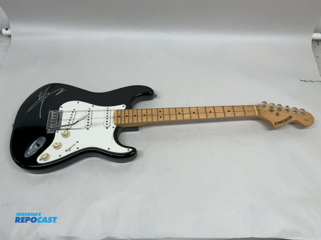 Lot 2-55308 - Autographed Fender Starcaster Electric Guitar, missing some strings(DOBSON)