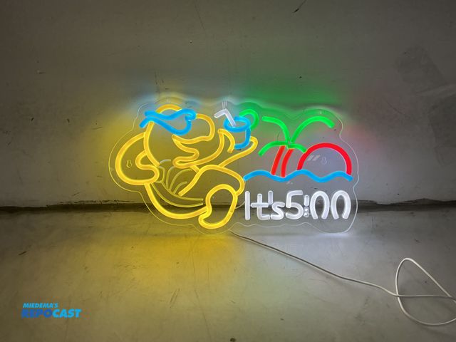 Lot 2-75700 - its 5 o clock somewhere neon sign