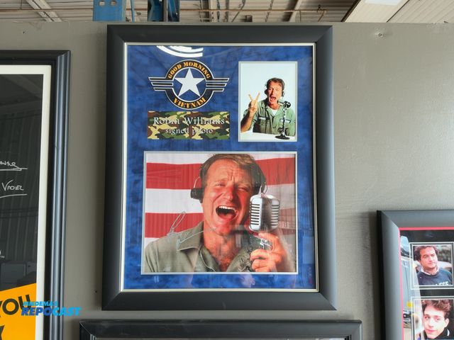 Lot 2-53342 - Framed Robin Williams “Good Morning Vietnam” Signed Pictures, 20.5” x 25.5”