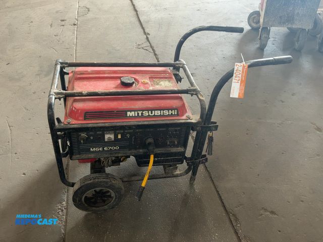 Lot 2-40471 - Mitsubishi MGE 6700 Generator, 120/240 Volt Output, 5.8 KVA Rated Output, Gas Engine with Recoil and...