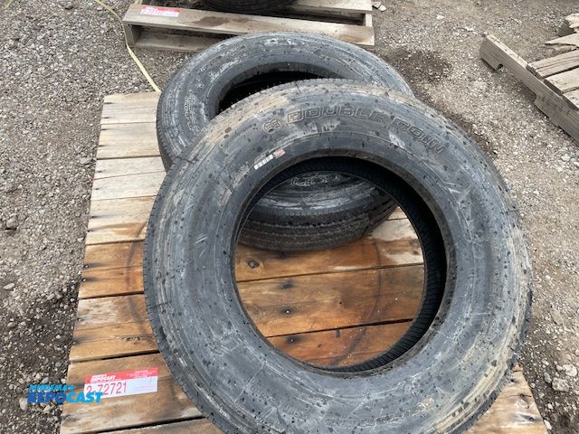 Lot 2-72721 - 2 new Double Coin tires, 215/75R17.5
