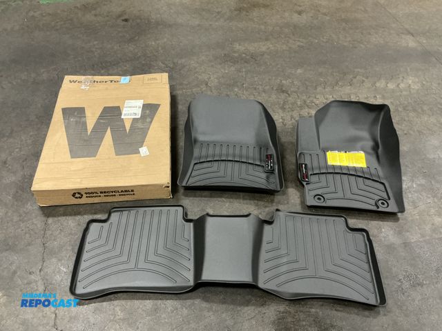 Lot 2-93837 - Set of (3) Weather Tech black rubber floor mats