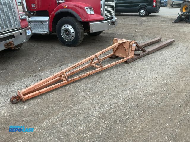 Lot 2-43742 - 18’ Long Truss Boom, has fork pockets, pintle hitch on end, custom made