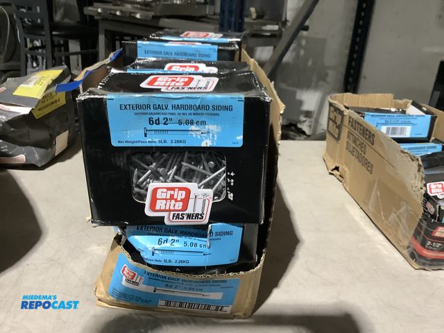Lot 2-13814 - (8) 5 lb Boxes of Grip Rite 6d 2” exterior galvanized hardboard siding nails.