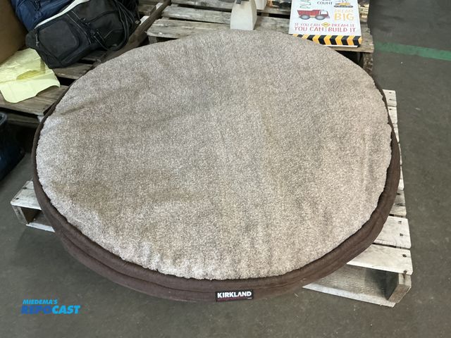 Lot 2-96643 - Kirkland brown dog bed.