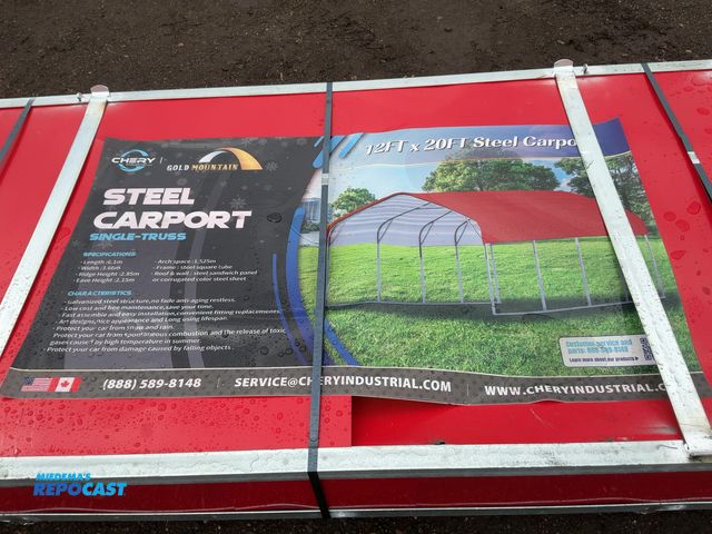 Lot 2-44307 - New Chery Industrial Gold Mountain 12’ x 20’ Steel Carport, 2.15 Meter Eave Height, 2.85 Meter Ridge...