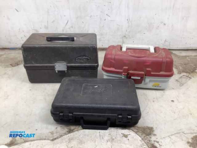 Lot 2-25300 - (2) empty tackle boxes and empty tool case