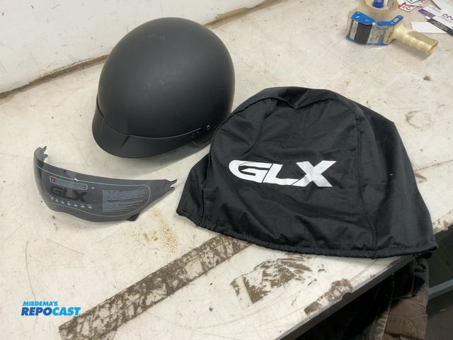 Lot 2-18540 - GLX XL Open Face Motorcycle Helmet with Visor