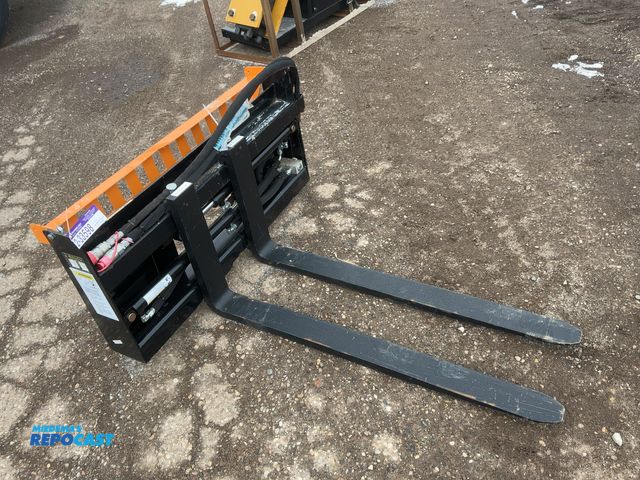 Lot 2-33598 - New Wolverine Fork Positioning Pallet Forks Skid Steer Attachment, Model PFA-11-3300G, 48" Long x 4"...