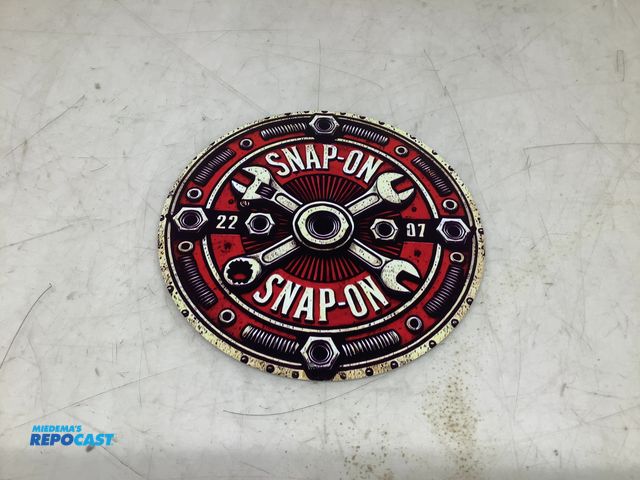 Lot 2-74499 - 7.75” Diameter Circular Metal “Snap-On” Sign with Pre-Drilled Holes for Hanging