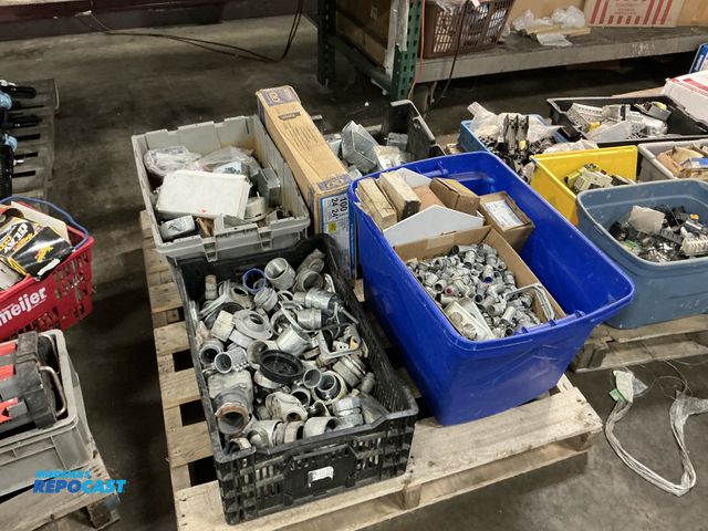 Lot 2-93539 - skid of misc. electrical items