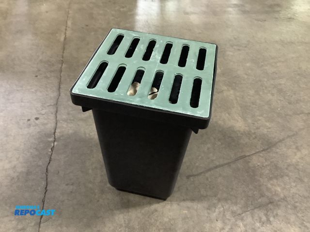 Lot 2-23097 - Heavy duty catch basin with grate approx. 16” x 16” x 24”