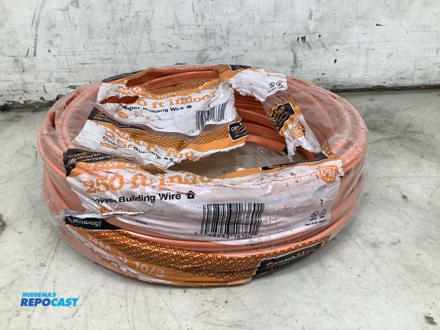 Lot 2-75416 - Roll of indoor copper building wire 600 volts NM-B, open package, unknown how much was used