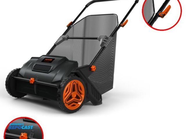 Lot 2-99014 - VEVOR S19-001A  Push Lawn Sweeper 21" Leaf &amp; Grass Collector 3.5 cu. ft. Hopper Bag | Adjustable...
