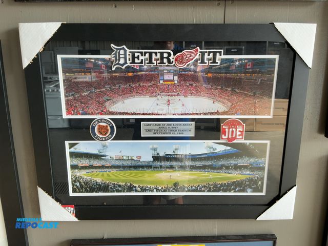 Lot 2-53321 - Framed Detroit Arenas Farewell Pictures featuring Joe Louis Arena and Tiger Stadium, 31” x 23.125”