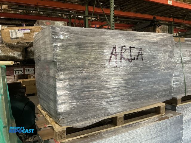 Lot 2-99230 - Skid lot of montreux serene aria waterproof flooring 7.6”x54.33” (8 per box)