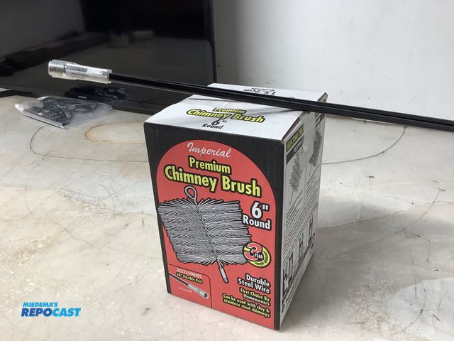 Lot 2-27352 - imperial premium chimney brush, 6 inches around, comes with 2 flexible 4 feet long rods