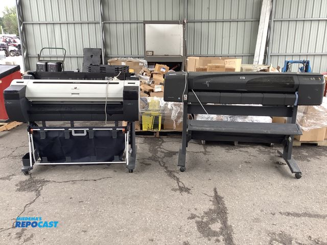 Lot 2-27933 - Lot of (2) 36" graphic printers, one is a Cannon Image ProGraf, one unit the yellow is not working, ...