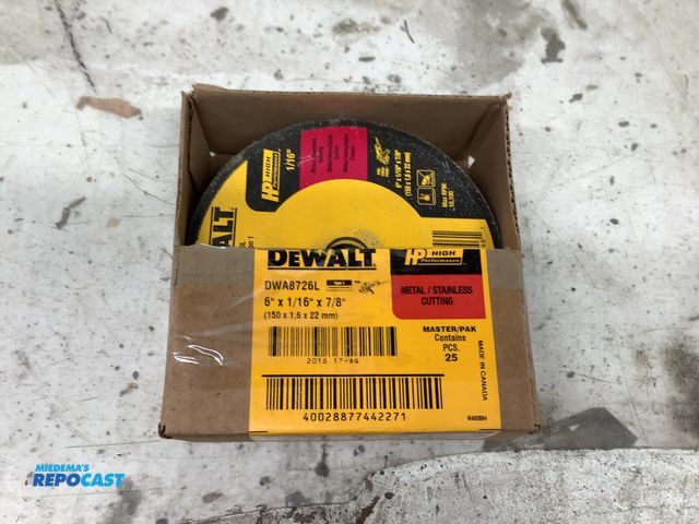 Lot 2-69390 - dewalt metal/stainless cutting 6" x 1/16" x 7/8"