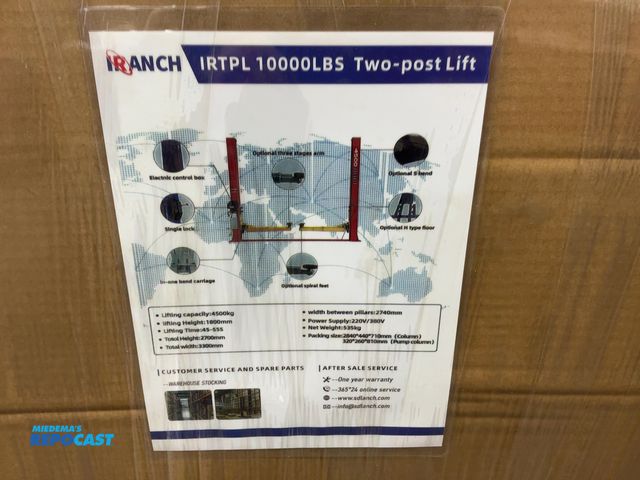 Lot 2-21917 - New SDLANCH Model IRTPL Two Post Lift, 4500 KG Lifting Capacity, 1800mm Lifting Height, 220/380 Volt...