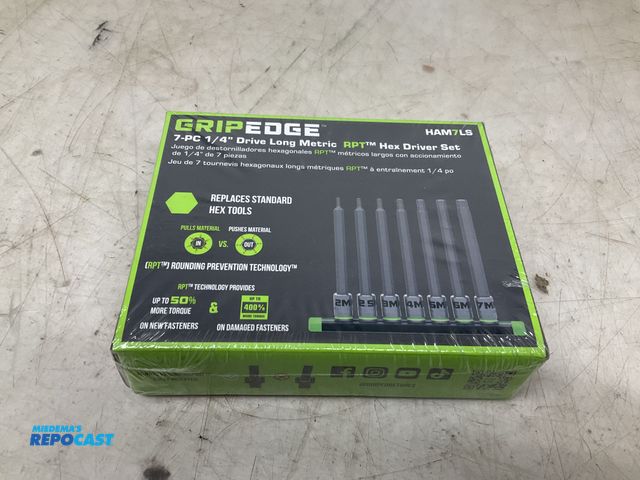 Lot 2-94991 - grip edge 1/4" drive long sae hex bits