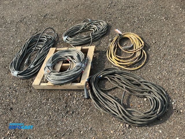 Lot 2-44503 - Lot of (5) Used Welding Lead Cables, unknown lengths, includes 1/0 and 3/0