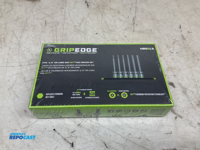 Lot 2-94857 - grip edge 6pc 3/8" drive long metric hex bits