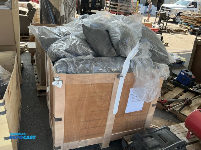Lot 2-99111 - Crate of Grey Pillows