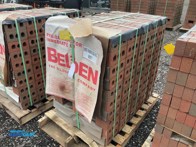 Lot 2-44588 - New Belden Brick Company (1) Pallet of MOD RUBIGO BLD VEL 082527 Rubigo Red Velour Brick