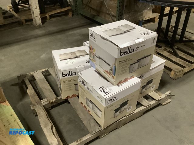 Lot 2-65709 - Bella 22990A1 and 22987A1 Other Lot of (5) Bella double-duty duo slow cooker sets, 2 sizes, dishwash...