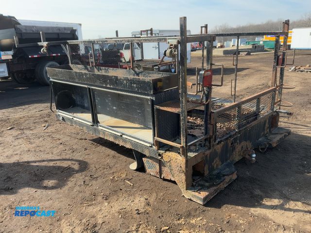 Lot 2-42492 - Used 9’4” Long x 8’ Wide Steel Flatbed, Came off a 2015 Chevrolet 3500 Dually,has assorted racks and...