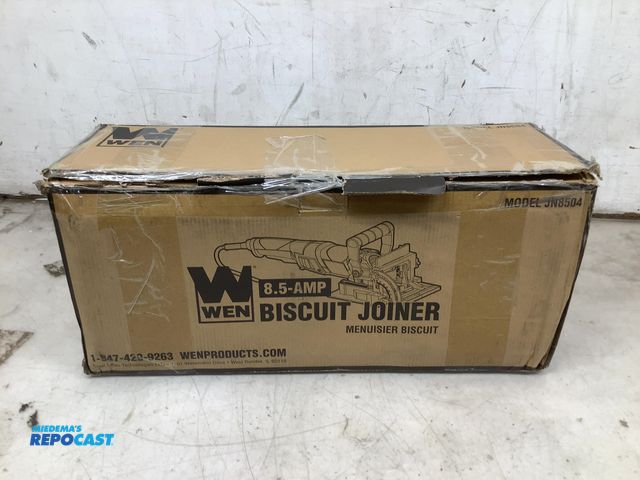 Lot 2-13772 - WEN JN8504 8.5-Amp Plate and Biscuit Joiner with Case and Biscuits