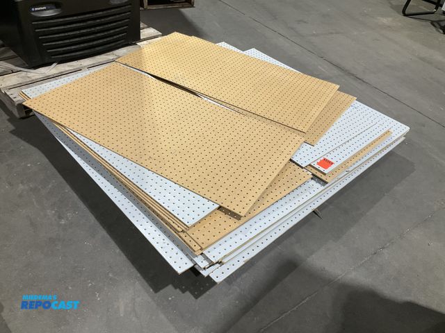Lot 2-74402 - perforated hardboard (pegboard) panels