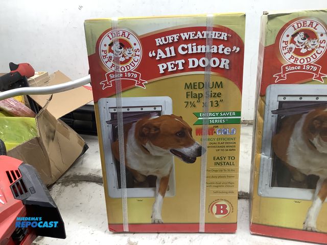 Lot 2-93561 - Lot of (1) Ruff weather all climate pet door, flap size measures 7 1/4” x 13”