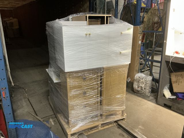 Lot 2-60402 - Skid lot of various cabinets/tables of various makes and models