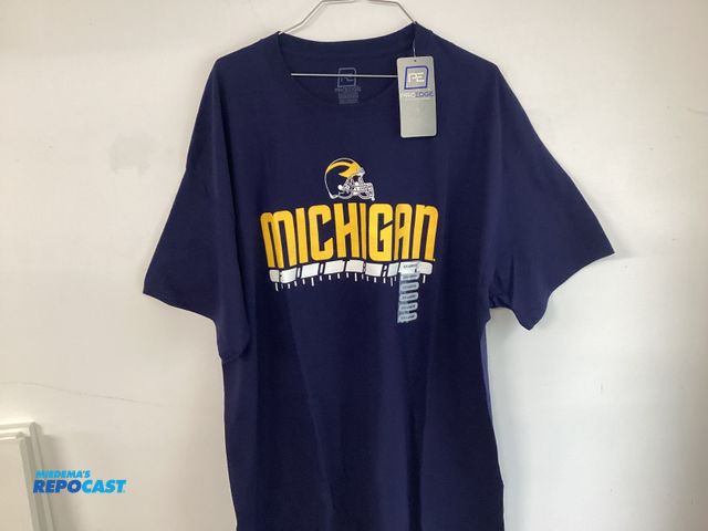 Lot 2-91242 - New University of Michigan Football t-shirt by Pro Edge. Maize and Bluetooth. Men’s size XXL