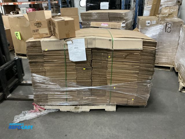 Lot 2-28582 - Skid of cardboard boxes