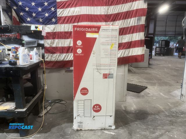 Lot 2-59083 - New Scratch & Dent frigidaire Garage ready Upright Freezer 6.5 cubic feet   manual defrost  6 wire s...