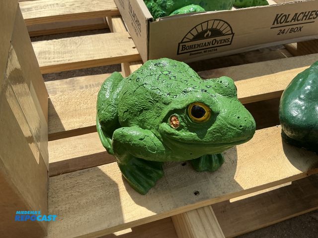 Lot 2-76896 - Medium size Cement Frog Yard Art